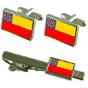 【送料無料】メンズアクセサリ— ズノイモチェコフラグカフスリンクネクタイピンセットznojmo city czech republic flag c...