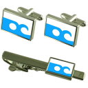 【送料無料】メンズアクセサリ— usaフラグカフスリンクネクタイピンセットocean city city usa flag cufflinks ti...