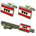 【送料無料】メンズアクセサリ— チェコカフスボタンタイクリップボックスセットtrebic city czech republic flag cuff...
