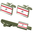 【送料無料】メンズアクセサリ— トスカーナイタリアカフスボタンタイクリップボックスセットtuscany region italy flag cuff...