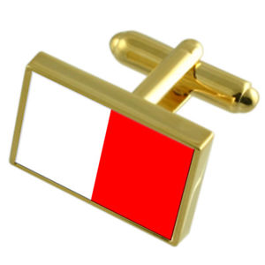 【送料無料】メンズアクセサリ—　イムディーナシティマルタゴールドフラッグカフスボタンボックスmdina city malta gold flag cufflinks engraved box