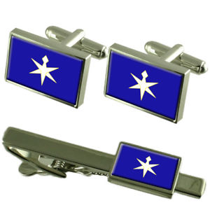 flag chiba prefecture cufflinks box gift set matching tie clip 55mmフラグカフスリンクネクタイピン55mmセット※注意※NYからの配送になりますので2週間前後お時間をいただき...