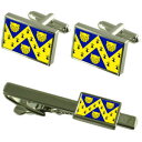 【送料無料】メンズアクセサリ— シュロップシャーカフスボタンタイクリップボックスセットshropshire county england flag ...