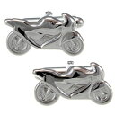 【送料無料】メンズアクセサリ—　スターリングシルバーバイクカフスボタンメンズsterling silver motorbike cufflinks mens gift