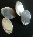 【送料無料】メンズアクセサリ—　ヴィンテージトイレカフスリンクパターンvintage gents attractive silver patterned cufflinks not engraved