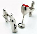 【送料無料】メンズアクセサリ- ワインボトルゴブレットカフスボタンカフリンクス wine bottle amp; goblet cufflinks cuff links 7923