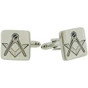 【送料無料】メンズアクセサリ- プレゼンテーションボックスカフリンクスjakob strauss silvertone square masonic cufflinks in presentation box