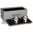 【送料無料】メンズアクセサリ— オニキスアートボックスベアレディースカフリンクパンダカフリンクスpanda cufflinks by onyx ar...