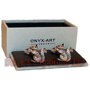 【送料無料】メンズアクセサリ— オニキスアートボックスレディースカフリンクスリスカフリンクスsquirrel cufflinks by onyx a...