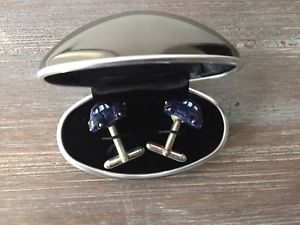 メンズアクセサリ—　プレゼンテーションボックスカフスボタン listingfiat 500 3d cufflinks in an oval presentation box blue