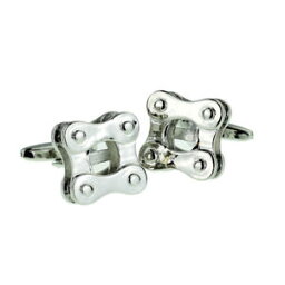 【送料無料】メンズアクセサリ—　ギヤーチェーンカフスリンクx2nc025bicycle gear chain design silver coloured cufflinks x2nc025