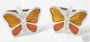 yzYANZT?@{bNX11687IWJtXNJtXNorange butterfly cufflinks cuff links in gift box 11687