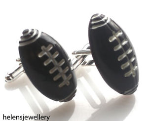 【送料無料】メンズアクセサリ—　gorgeous handmade rugby american football cufflinksfreegift baggo..