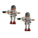 【送料無料】メンズアクセサリ- レトロボックスロボットカフスボタンretro scifi robot cufflinks presented in a cufflink box x2aj024