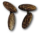 【送料無料】メンズアクセサリ— ビンテージゴールドトーンカフスボタンvintage oval gold tone cufflinks with engraved detail hallmark(4)
