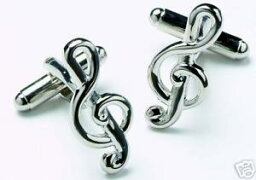 【送料無料】メンズアクセサリ—　ボックスカフスボタンtreble clef musical note cufflinks in box 10688