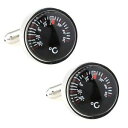【送料無料】メンズアクセサリ- カフスボタンアドベンチャーウェディングmens working thermometer temperature cufflinks adventure wedding army naval gift