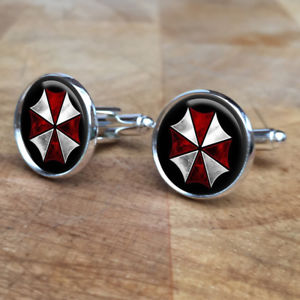 【送料無料】メンズアクセサリ—　バイオハザードゲームカフスボタンカフリンクスresident evil film game 20mm cufflinks cuff links