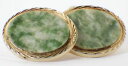 yzYANZT?@S[hg[re[WJtX{^vintage variegated stone cufflinks in gold tone metal 1980s