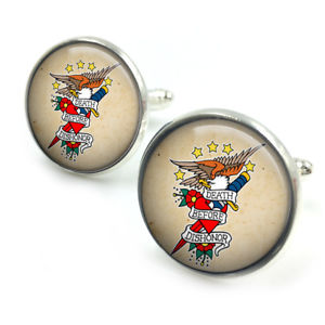 【送料無料】メンズアクセサリ—　セーラージェリータトゥーカフスボタンカフリンクスsailor jerry tattoo 20mm cufflinks cuff links