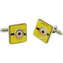 【送料無料】メンズアクセサリ— ギョロカフスボタンdespicable me classic minions goggle head silvertone yellow cufflinks fj1588