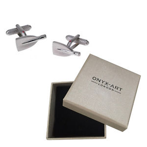 【送料無料】メンズアクセサリ—　メンズシルバーボートオールカフスボタンボックスオニキスアートmens ..