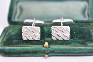 【送料無料】メンズアクセサリ—　ビンテージスターリングシルバーアールデコデザインカフリンクスvintage sterling silver cufflinks with an art deco design g41