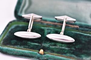 【送料無料】メンズアクセサリ—　ビンテージスターリングシルバーアールデコデザインカフリンクスvinta..