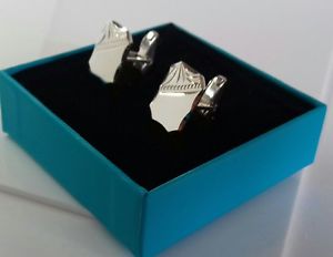 【送料無料】メンズアクセサリ— スターリングシルバーソリッドカフスボタンボックスsterling silver solid rectangular part patterned cufflinks 79g box included