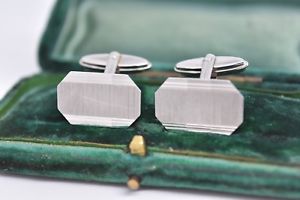 【送料無料】メンズアクセサリ—　ビンテージスターリングシルバーアールデコデザインカフリンクスvintage sterling silver cufflinks with an art deco design g92