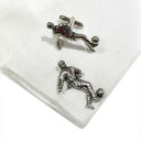 【送料無料】メンズアクセサリ— シルバーフットボールプレーヤーカフスリンクシロメボールカフスリンクニューsilver handmade in england football player cufflinks pewter ball cuff links(4)