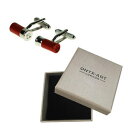 【送料無料】メンズアクセサリ— メンズレッドカートリッジカフスボタンデラックスオニキスアートボックスオンmens red rhod cartridg...