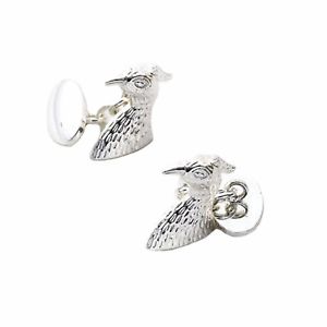 【送料無料】メンズアクセサリ—　シルバープレートカフリンクスファルコンfalcon bird of prey silver plate cufflinks