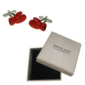 【送料無料】メンズアクセサリ—　メンズボクシンググローブボクサーカフスボタンオニキスアートボックスオンmens red boxing glove boxer gloves cufflinks amp; gift box by onyx art