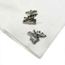 【送料無料】メンズアクセサリ—　シルバーイングランドピュータームースヘッドハンドメイドカフリンクスsilver pewter moose head handmade in england cufflinks wild animal