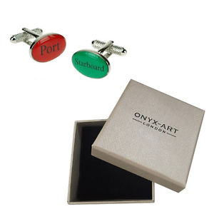 【送料無料】メンズアクセサリ—　メンズポートカフスボタンオニキスアートボックスオンmens port starb..