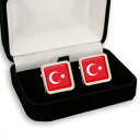 【送料無料】メンズアクセサリ- トルコトルコメンズカフスボタンボックスturkey turkish flag men’s cufflinks gift box engraving