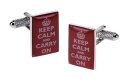 【送料無料】メンズアクセサリ— ボックス15880モットーカフスリンクカフスリンクkeep calm and carry on motto cuff...