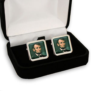 ̵ۥ󥺥—֥ϥ󥫡󥺥եܥ󥫥եܥ󥿥饤president abraham lincoln mens cufflinks cufflinkstie slide set gift engraving