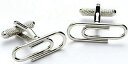 【送料無料】メンズアクセサリ- ペーパークリップボックスカフスボタンpaper clip novelty cufflinks in gift box 9699