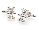 【送料無料】メンズアクセサリ- 3dシルバーテディーベアカフスリンクカフスリンクt7gemelos703d silver teddy bear cufflinks toys cuff links t bar gemelos 70 for 7