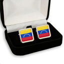 【送料無料】メンズアクセサリ— ベネズエラメンズカフスボタンボックスセットvenezuela flag men’s cufflinks set gi...