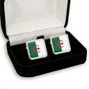 【送料無料】メンズアクセサリ— アルジェリアアルジェリアメンズカフスボタンボックスalgeria algerian flag mens cufflinks gift box engraving(4)