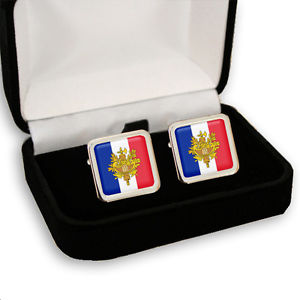 【送料無料】メンズアクセサリ— france french flag coat of arms mens cufflinksgift box eng...