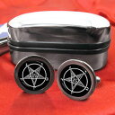 【送料無料】メンズアクセサリ- ゴシックカフスボタンボックスsatanic pentagram goth gothic cufflinks amp; box