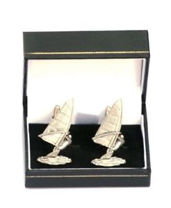 【送料無料】メンズアクセサリ—　ウィンドサーフィンボードピューターカフスボタンメンズウィンドサーファーwindsurfing board pewter cufflinks mens wind surfer gift