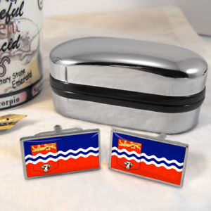 【送料無料】メンズアクセサリ—　ヘレフォードシャーフラグメンズカフスボタンherefordshire flag mens gift cufflinks uk