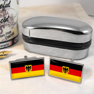 【送料無料】メンズアクセサリ—　ドイツカフスボタンボックスstates of germany flag cufflinks amp; box