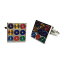 【送料無料】メンズアクセサリ—　スクエアシルバーカフスボタンレコードデザインメンズsquare silver cufflinks with multicoloured circlerecord design ideal mens cuf