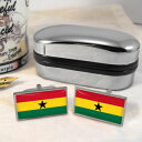 【送料無料】メンズアクセサリ- ガーナカフスボタンボックスghana flag cufflinks amp; box